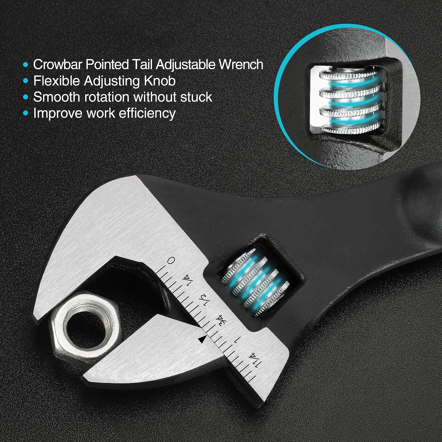 DURATECH 8-Inch Adjustable Construction Spud Wrench