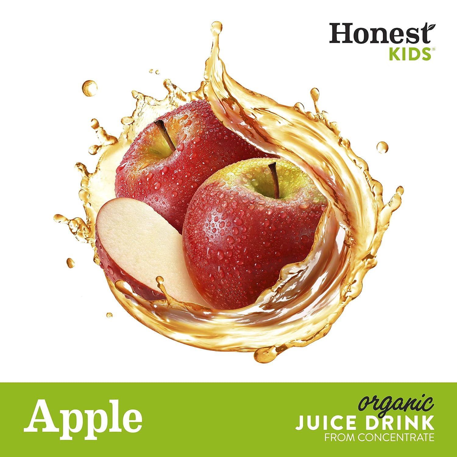 Honest Kids Organic Juice Drink, Appley Ever After, 6.75 fl oz Juice Box, Pack of 40