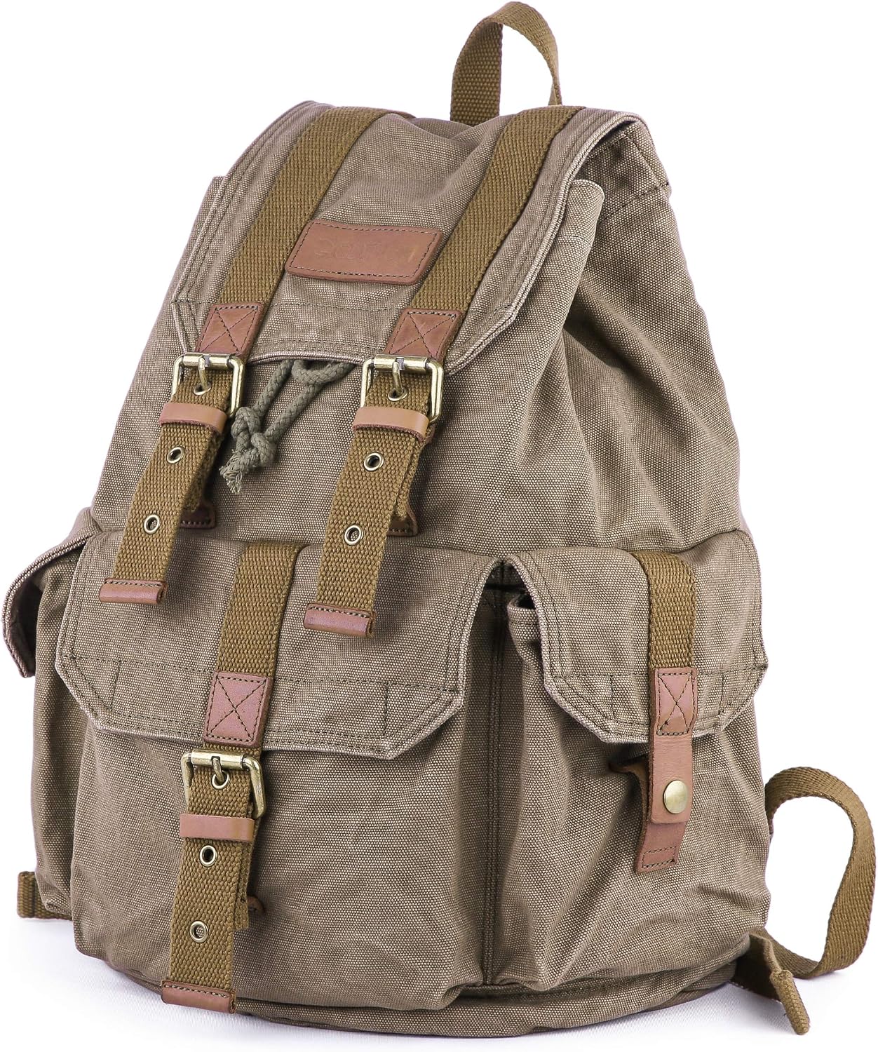 GOOTIUM 21101AMG Specially High Density Thick Canvas Backpack Rucksack, Field Tan, Large