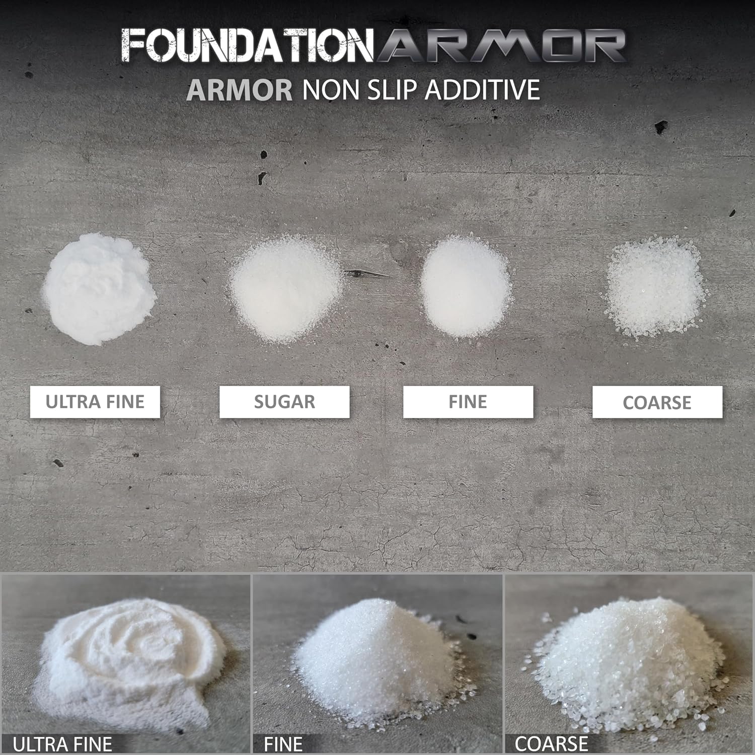 Foundation Armor Non-Slip Additive for Acrylic Sealers, Epoxy Coatings, and Urethane Coatings (Armor Nonslip Additive: FINE)