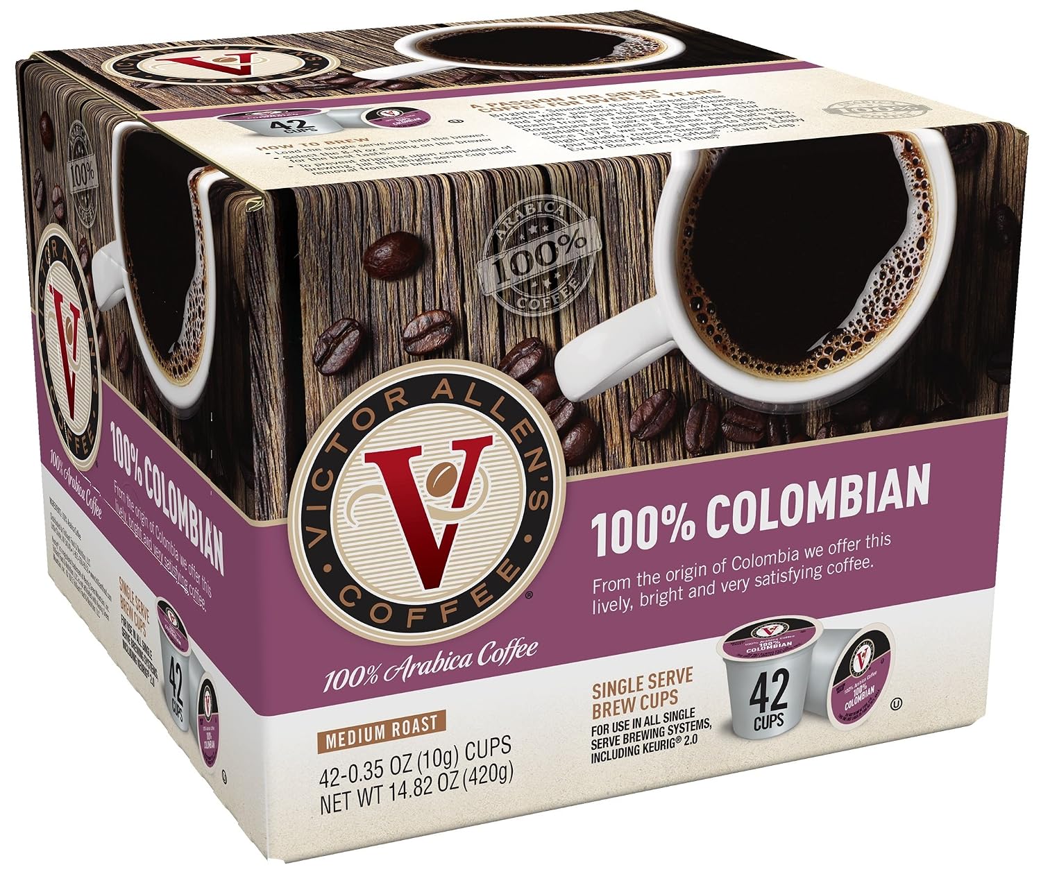 Victor Allen's Coffee Morning Blend, Light Roast, 12 Count, Single Serve Coffee Pods for Keurig K-Cup Brewers