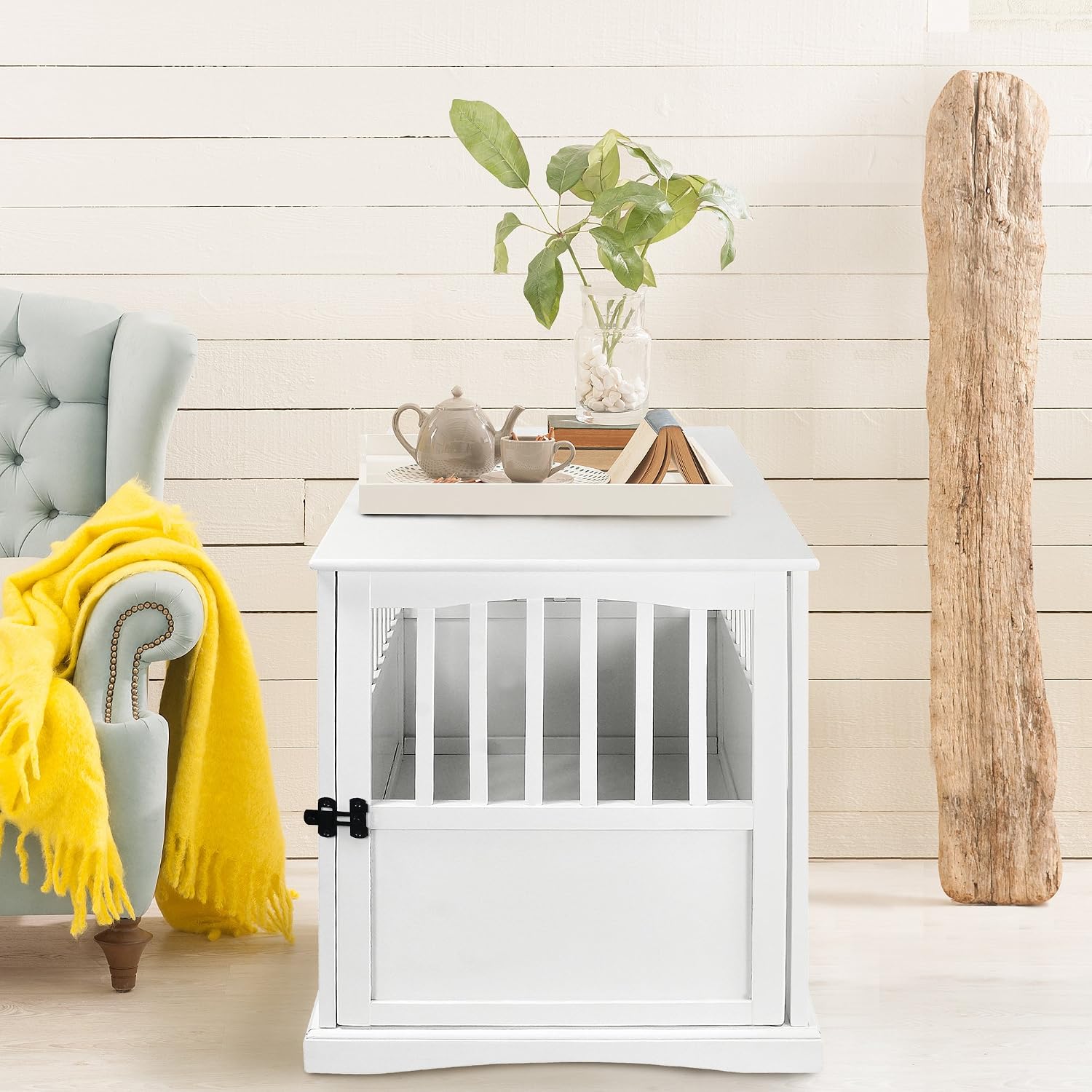 Casual Home Wooden Small Pet Crate, End Table, Espresso,19.5"W x 22.5"D x 22.5"H