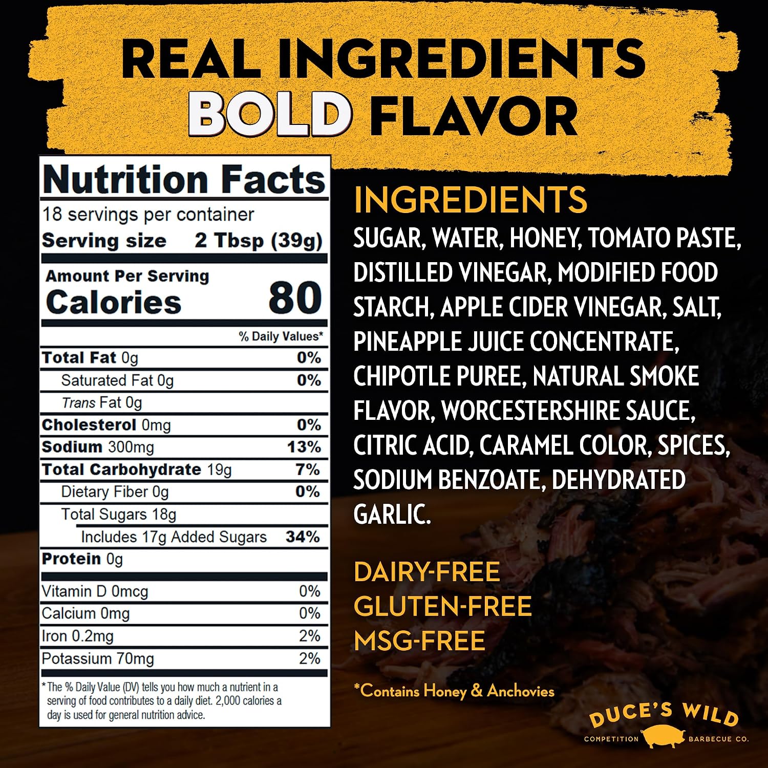 Duce’s Wild Barbecue Alabama White Gold Mayo-Based White Sauce - 18 oz.