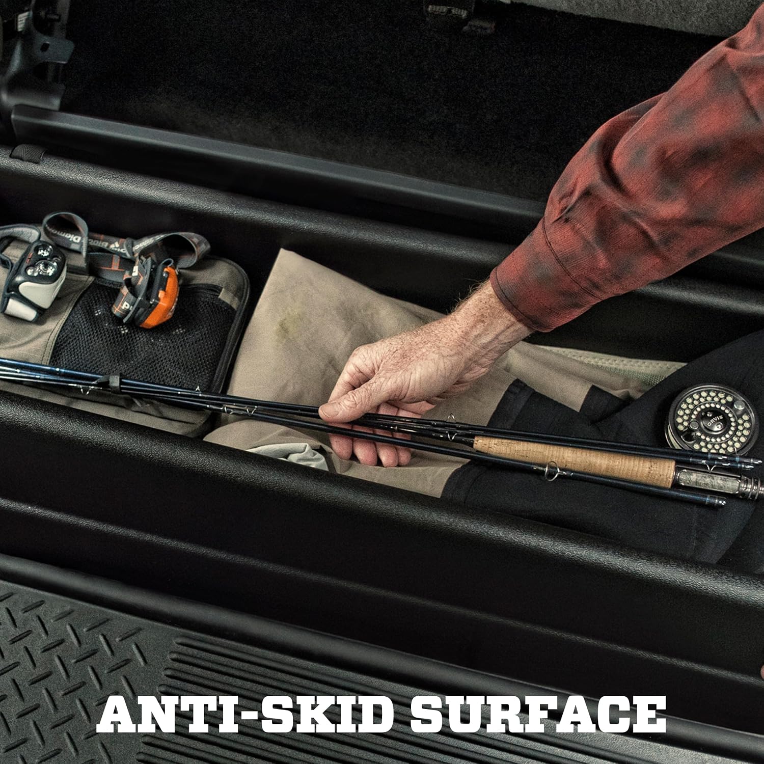 Husky Liners Gearbox Storage Systems | Fits 2015-20 Ford F-150 SuperCrew (Crew Cab), 2017-20 Ford F-250/F-350 SuperCrew (Crew Cab) - w/Out Factory Storage Box | Under Seat, 1-pc Black - 09281
