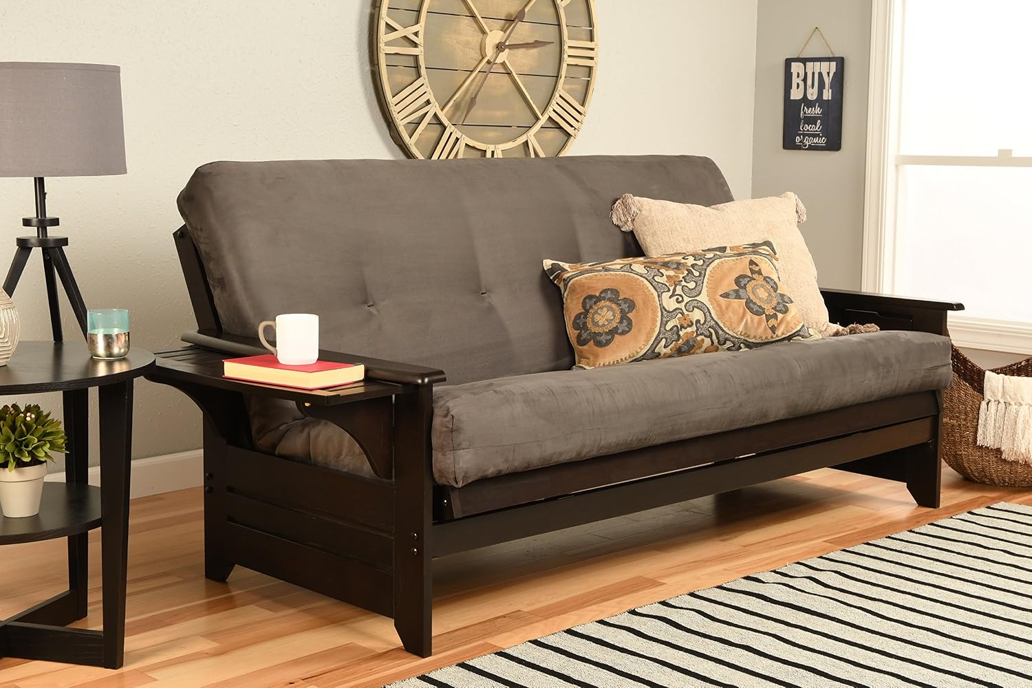 Kodiak Furniture Phoenix Futon in Black Finish, Full, Fairbanks Evergreen