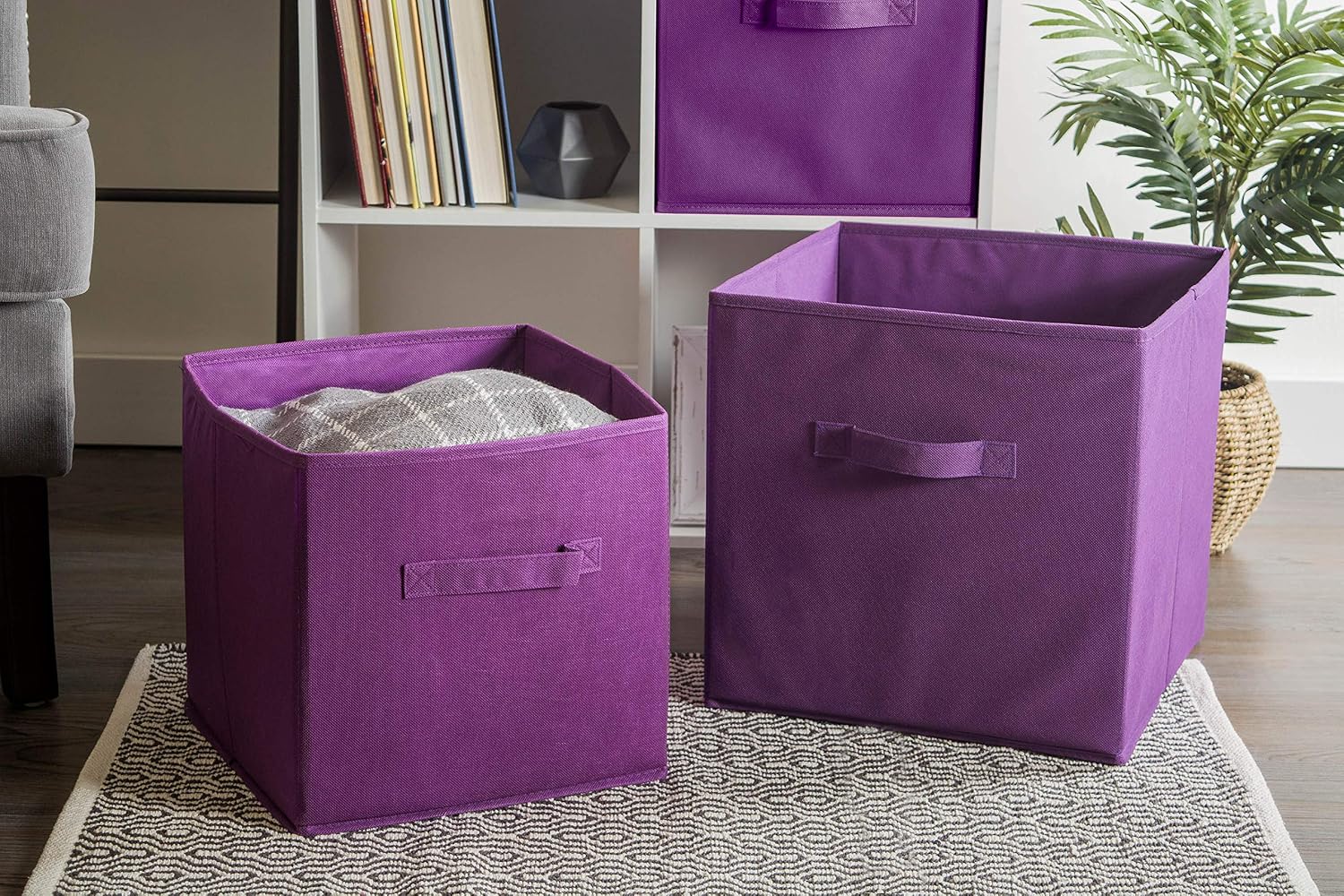 DII Collapsible Storage Organizer Bin, Large, 13" Cube, Pink, 2 Count