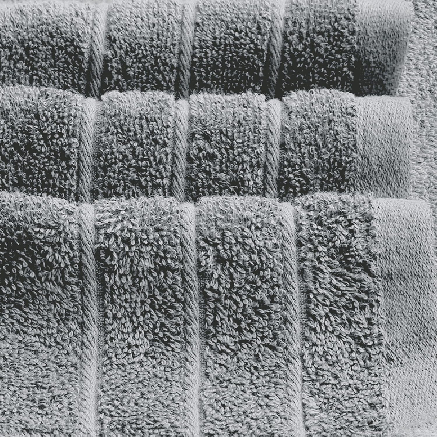 Tens Towels 8 Piece Towel Set, 2 XL Bath, 2 Hand, 4 Washcloth, Dark Grey