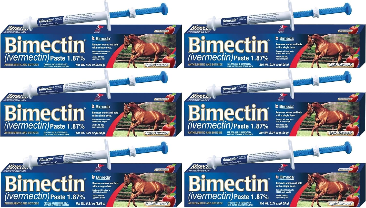 Ivermectin Paste Horse Wormer (1.87 Ivermectin) - 6 DOSES, Model: , Home & Outdoor StoreQ