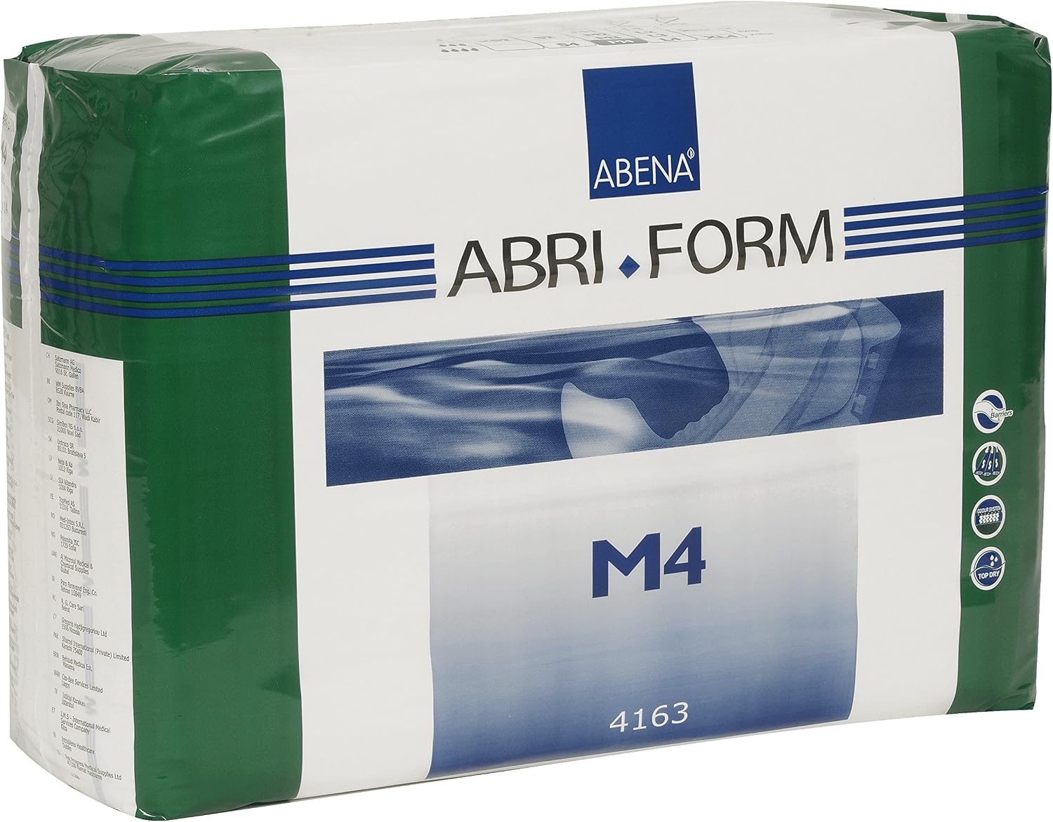 Abena Abri-Form Comfort Plastic-Backed Briefs, Level 4, (Medium To Large Sizes) Medium, 14 Count | Disposable