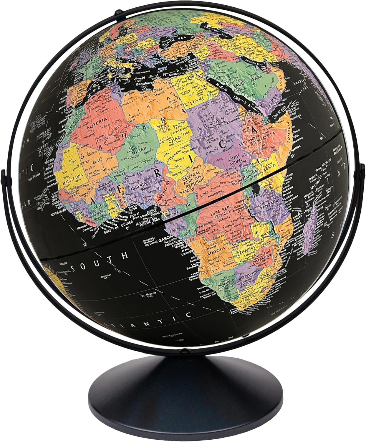 Replogle Eureka 16 inch desktop globe with up to date antique raised relief map and full swing gyromatic assembly. The beautiful antique ocean product has vast amounts of up-to-date information will pique the interest of any geographical connoisseur of a…