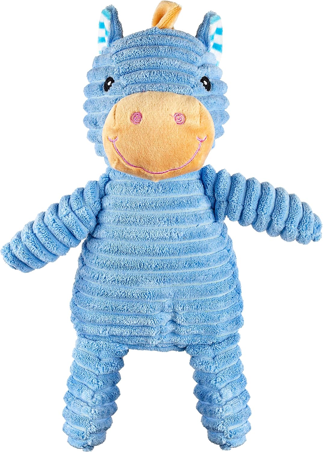 Giftable World 9 Inch Plush Pet Toy Corduroy Sitting Horse with Crinkle Ears and Squeaker