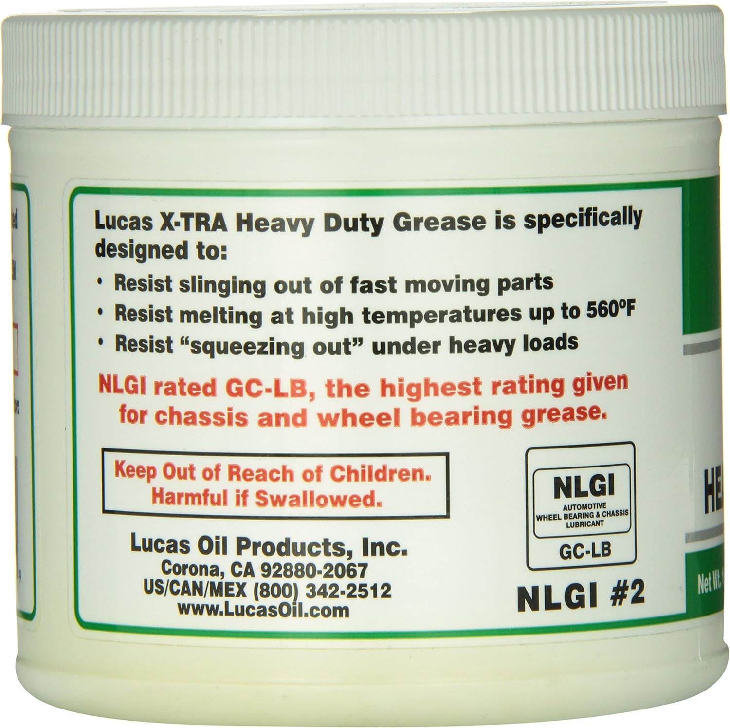 Lucas Oil 10330 X-tra Heavy Duty Grease (1 lb. Tub)