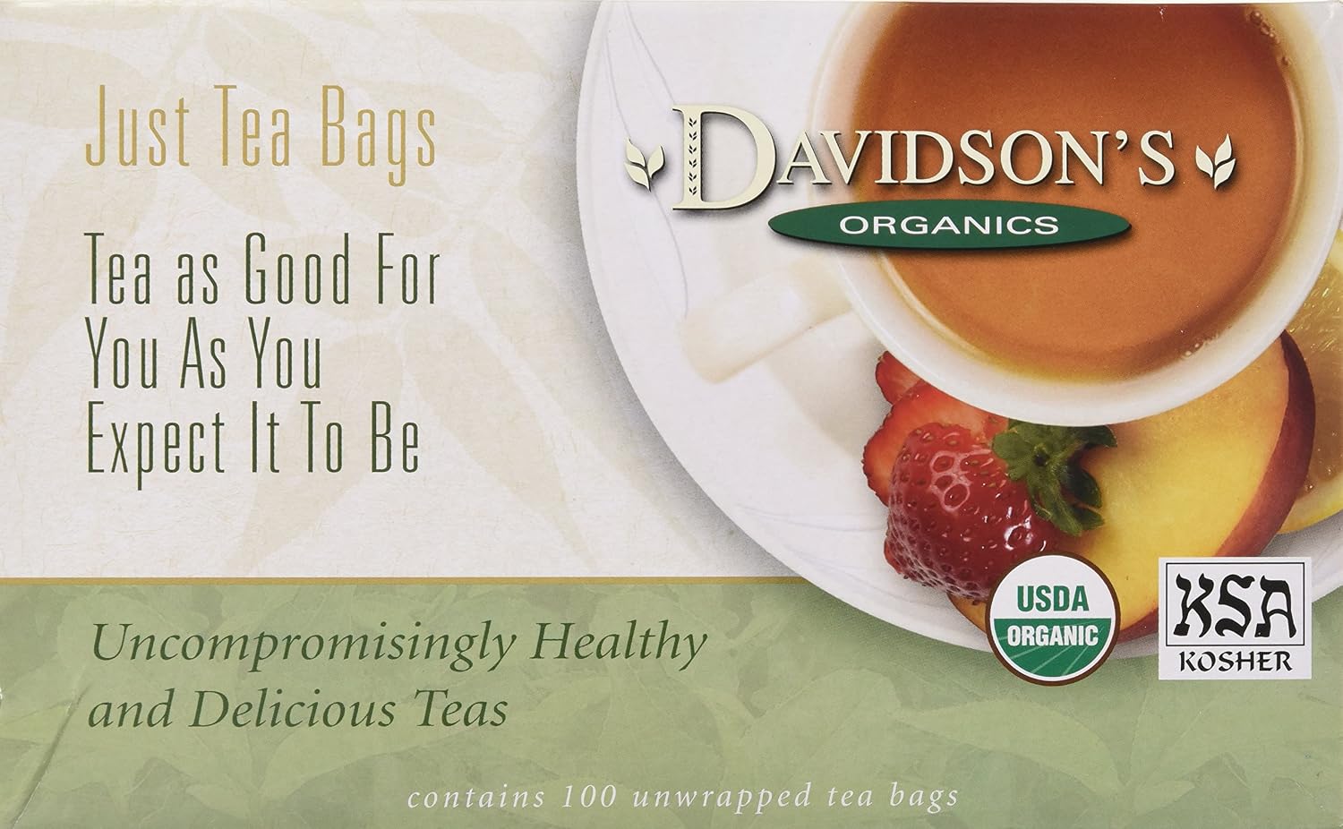 Davidson's Organics, Yerba Mate, 100-count Unwrapped Tea Bags