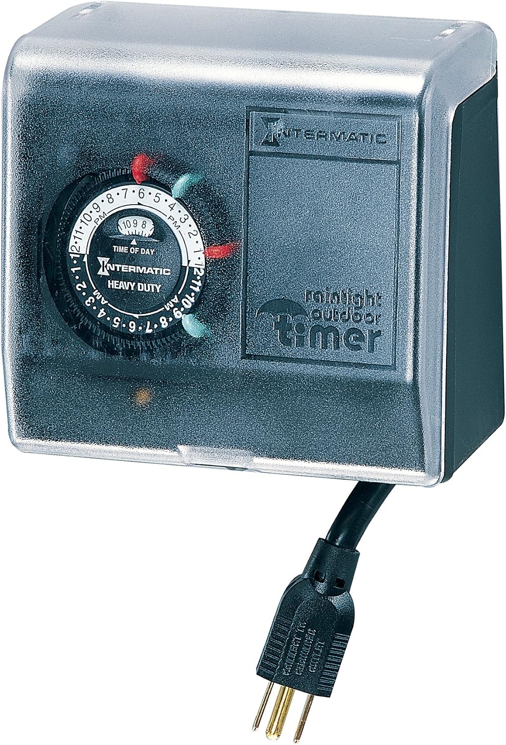 Intermatic P1101 Outdoor Plug-in Timer, Black, 2 ON/Off