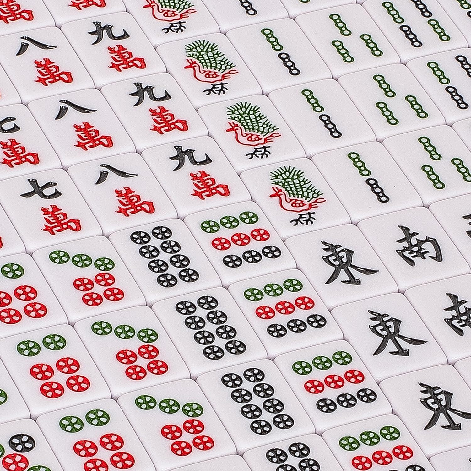 Yellow Mountain Imports Chinese Mahjong Set – Rouge Heritage – 146 Medium Tiles, Professional Set for Chinese-Style Play [中式麻將 專業套裝]