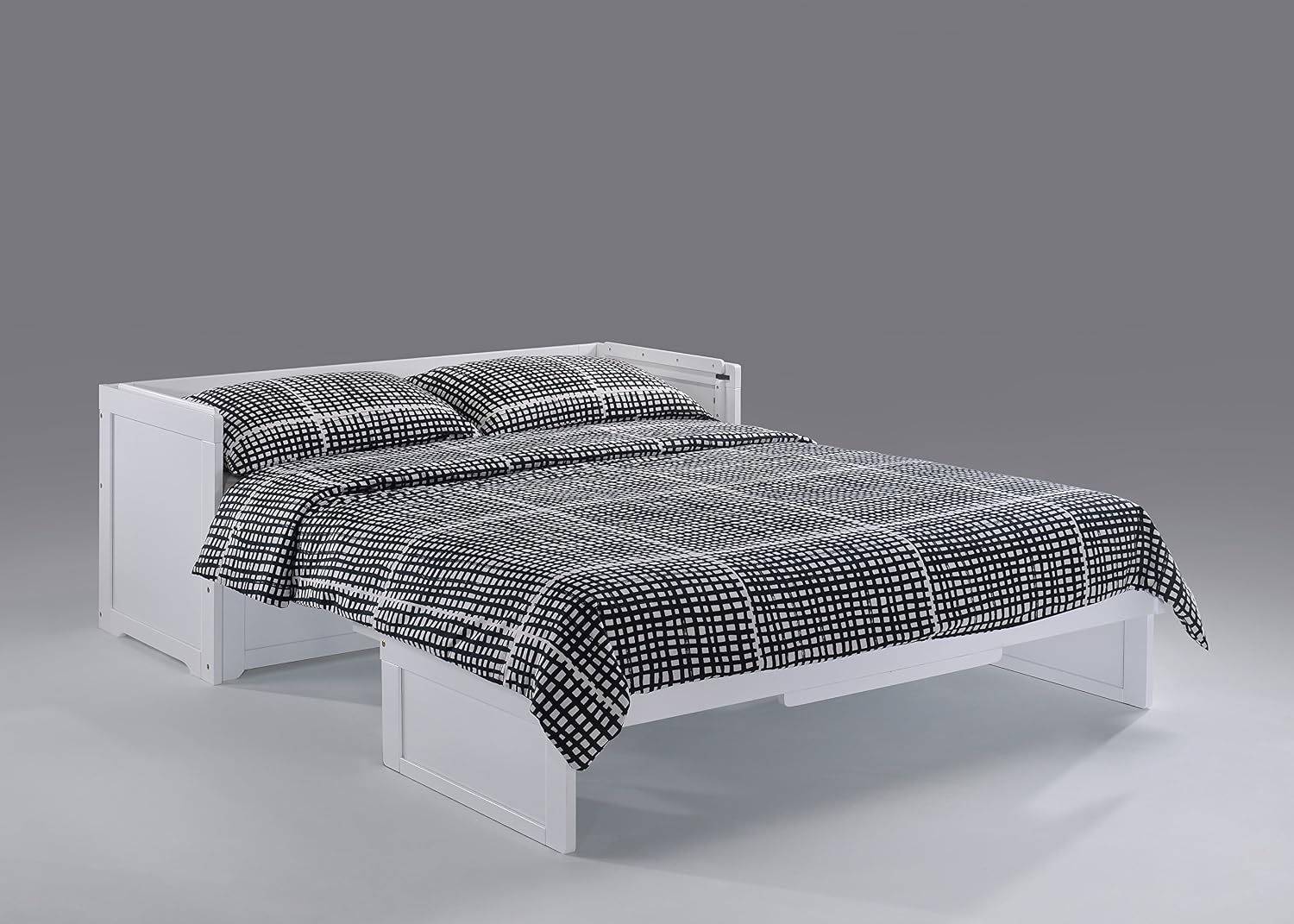 NIGHT & DAY Furniture Murphy Cube Cabinet Bed Pre-Assembled (Cherry, Queen) | Pre-Assembled