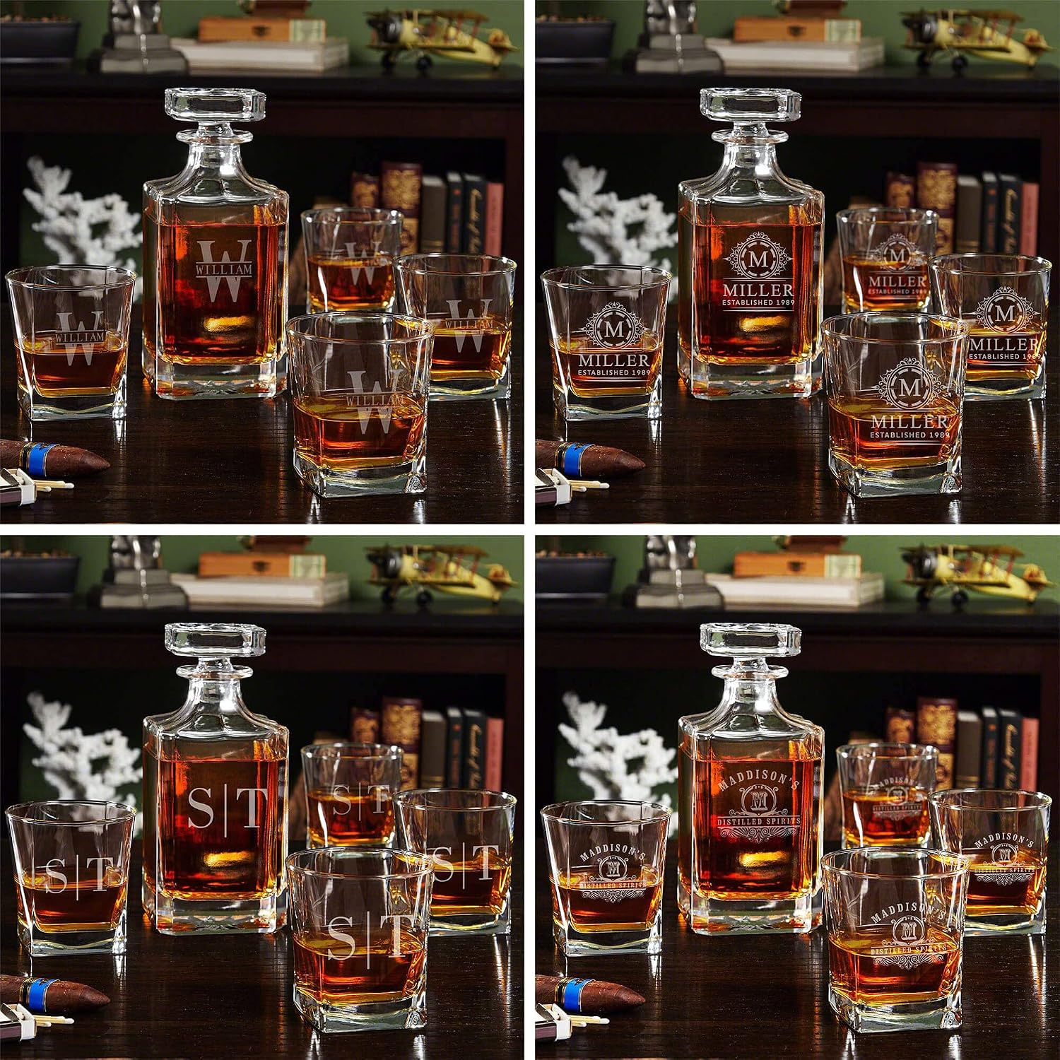 Personalized Whiskey Decanter - Luxury Bourbon & Scotch Decanter for Liquor