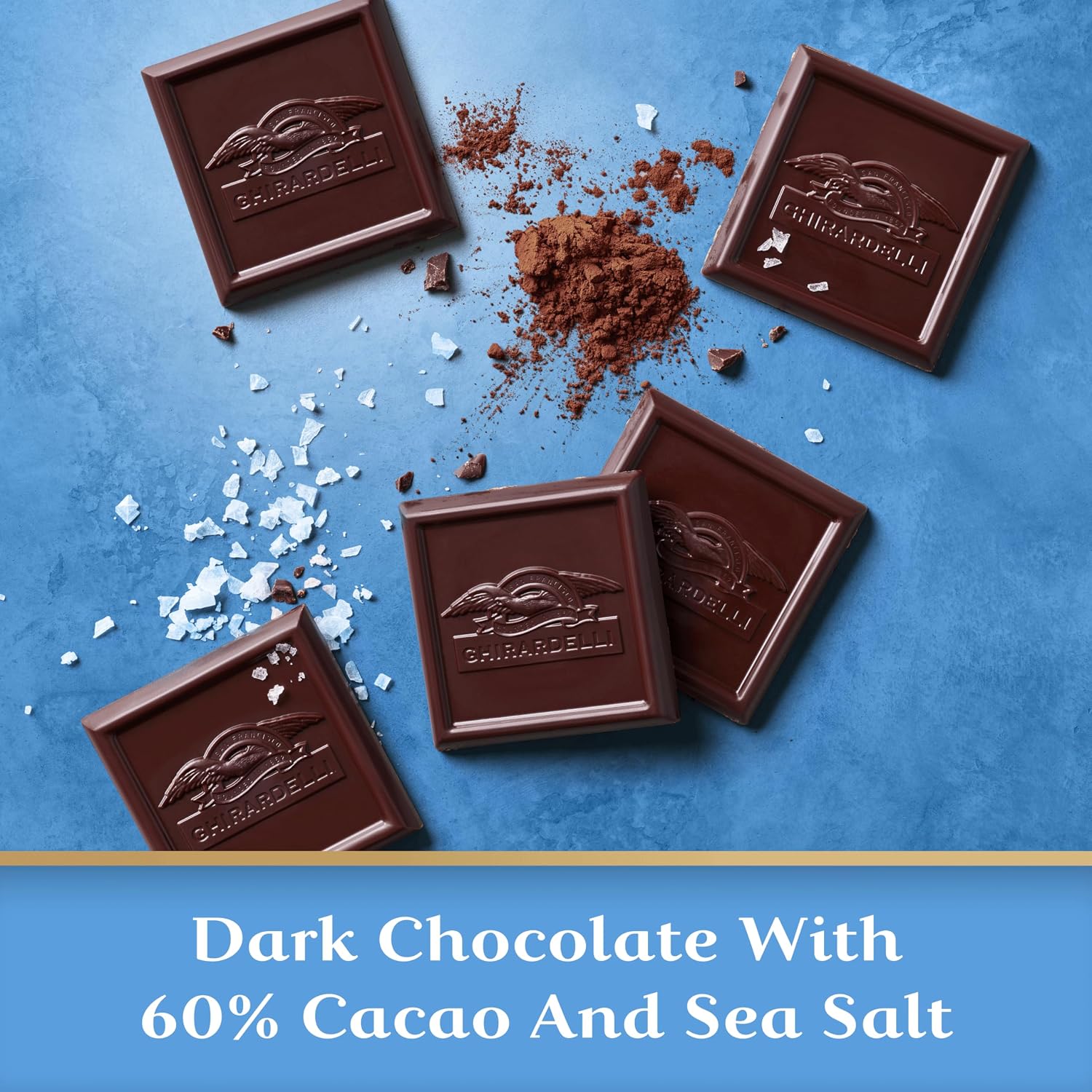GHIRARDELLI PREMIUM DARK Chocolate Bar, 86% Cacao, 3.17oz Bar, 12 Pack