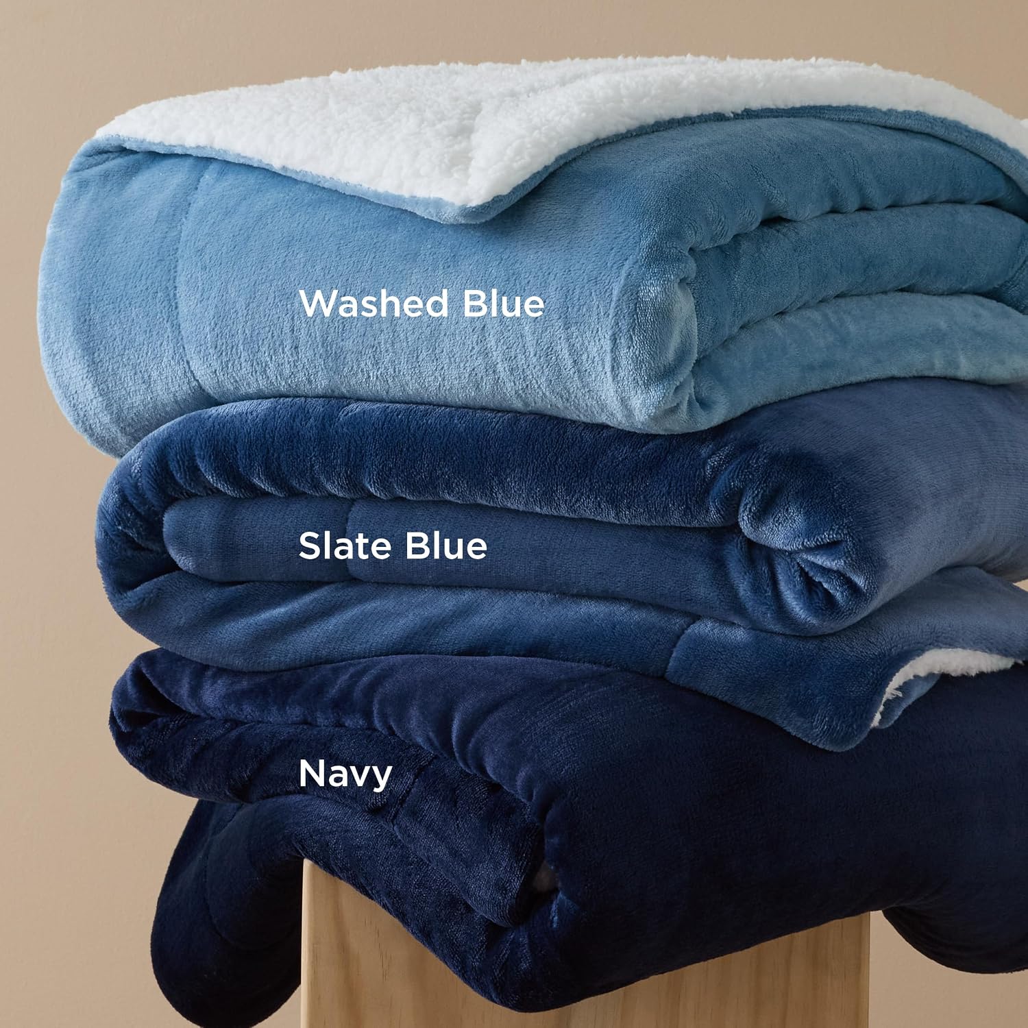 Bedsure GentleSoft Sherpa Fleece Throw Blanket for Couch, Non-Heated, Thick & Warm Cozy Blanket for Winter Fall, Soft Fuzzy Plush Throw Gifts for Women and Men, Grey, 50x60 Inches