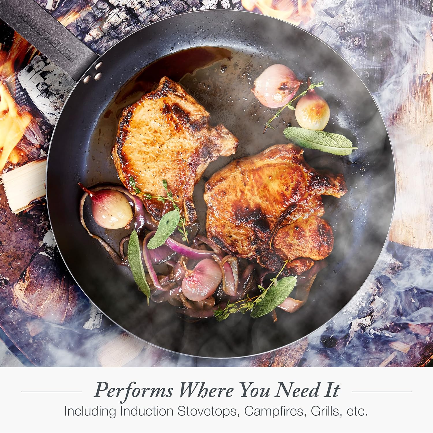 Merten & Storck 10" Pre-Seasoned Carbon Steel Frying Pan Skillet