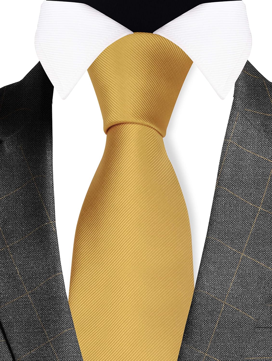 GUSLESON Classic New 3.15"（8cm） Men's Solid Color Necktie Wedding Business Tie + Gift Box
