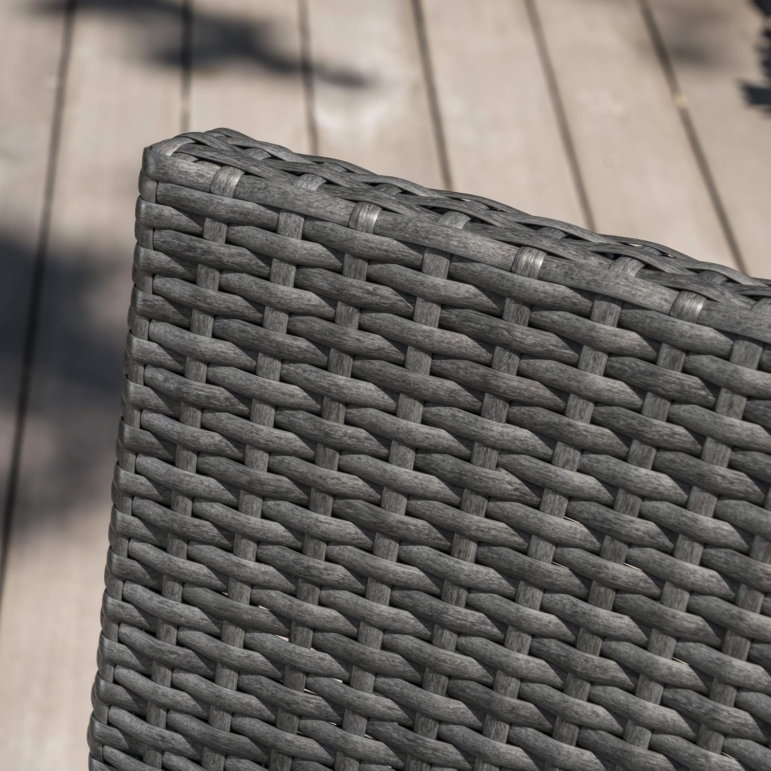 Christopher Knight Home Cypress Outdoor Wicker Dining Chairs with Water Resistant Cushions, 2-Pcs Set, Grey / Light Grey / Dark Grey