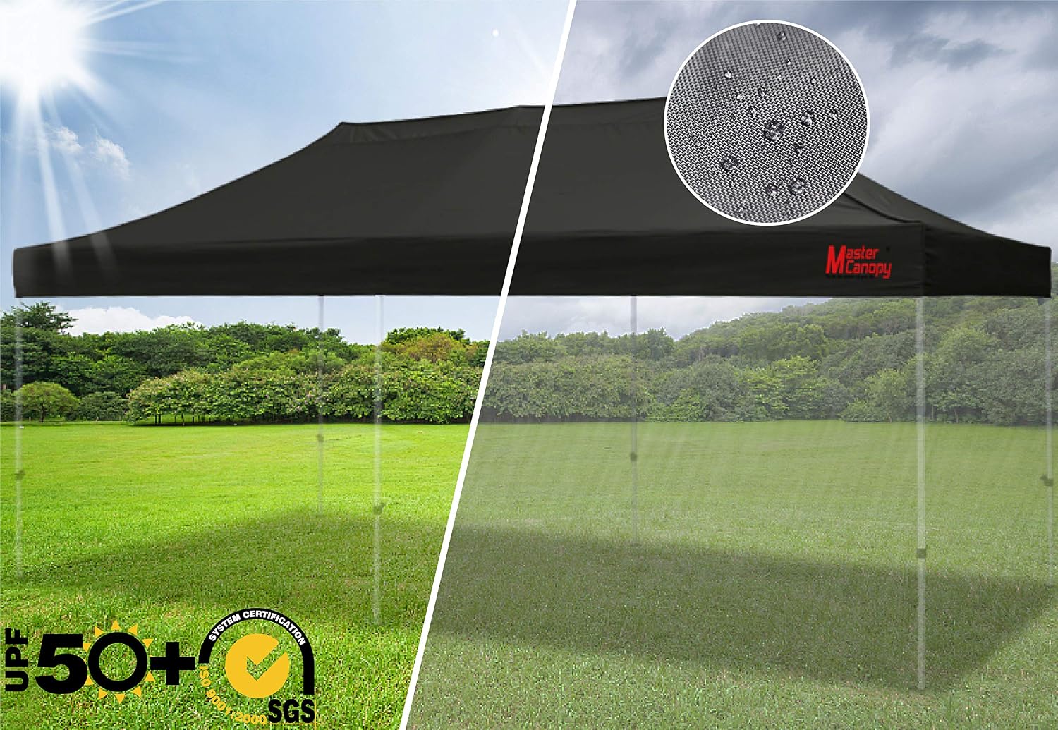 MASTERCANOPY 10x10 Replacement Pop Up Canopy Top for Kingkong Frame Gray
