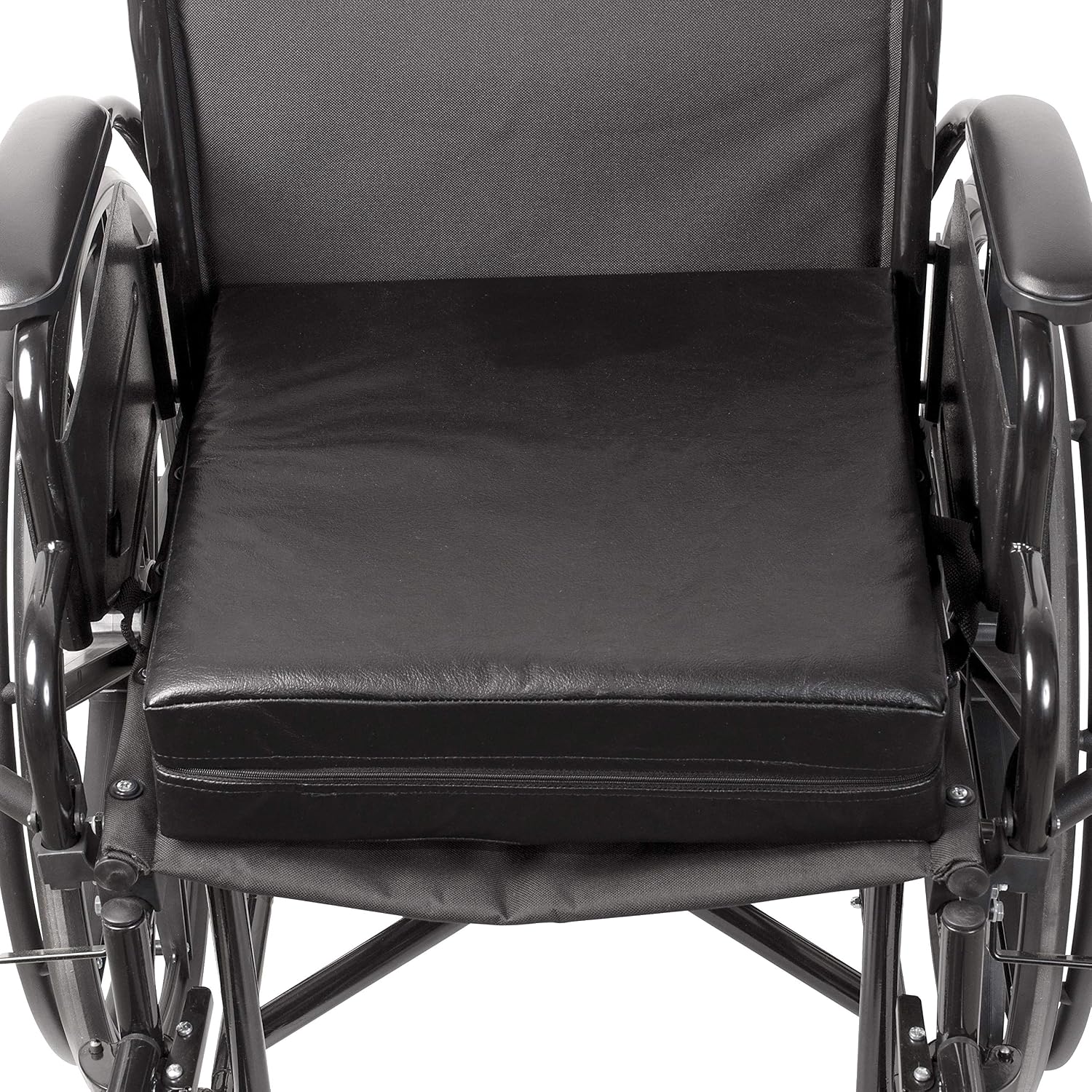 DMI Comfort Seat Cushion for Soft and Firm Support on Wheelchairs, Office Chairs, Dining Chairs and Stadium Seats, Standard Foam, 16 x 16 x 4, Black