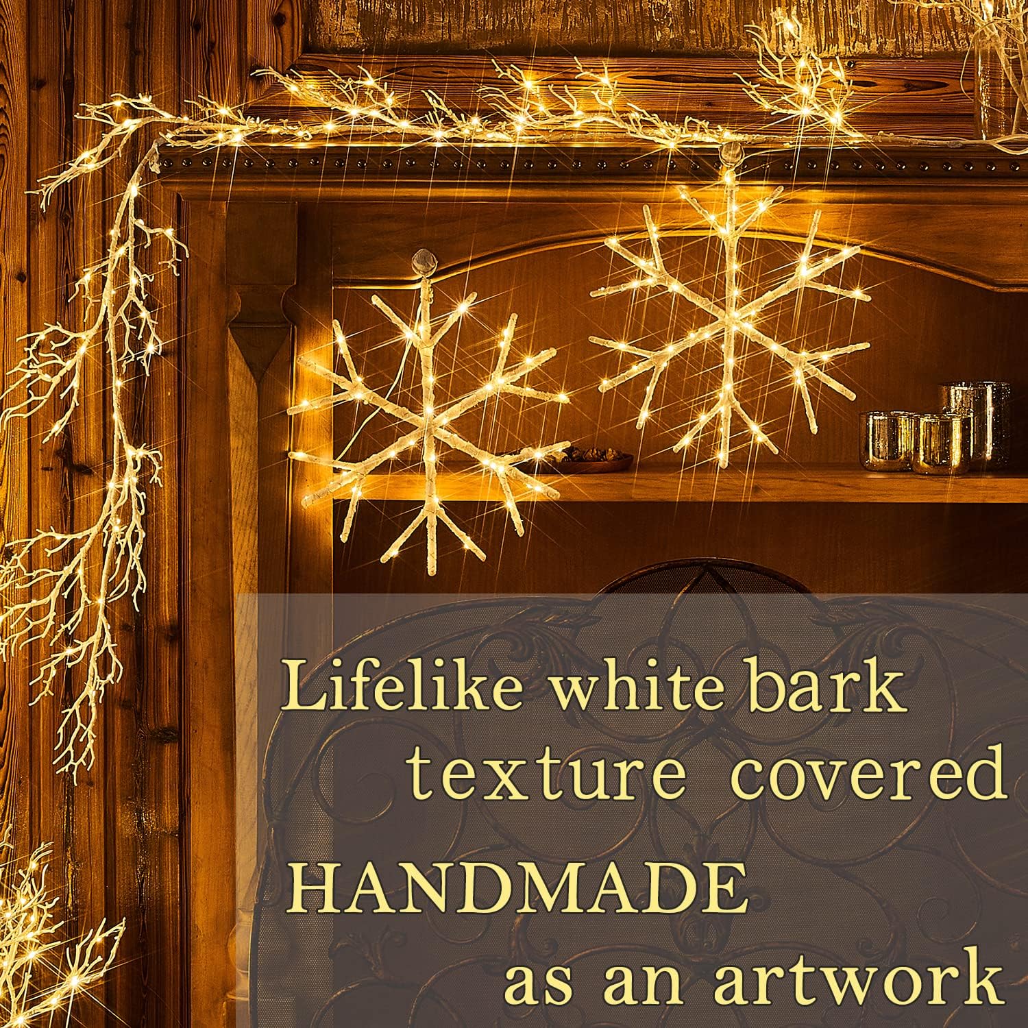 Fudios Lighted Branches with Timer 70 LED Fairy Lights 18in Battery Operated, Willow Branches with Lights for Vase Christmas Holiday Home Decor