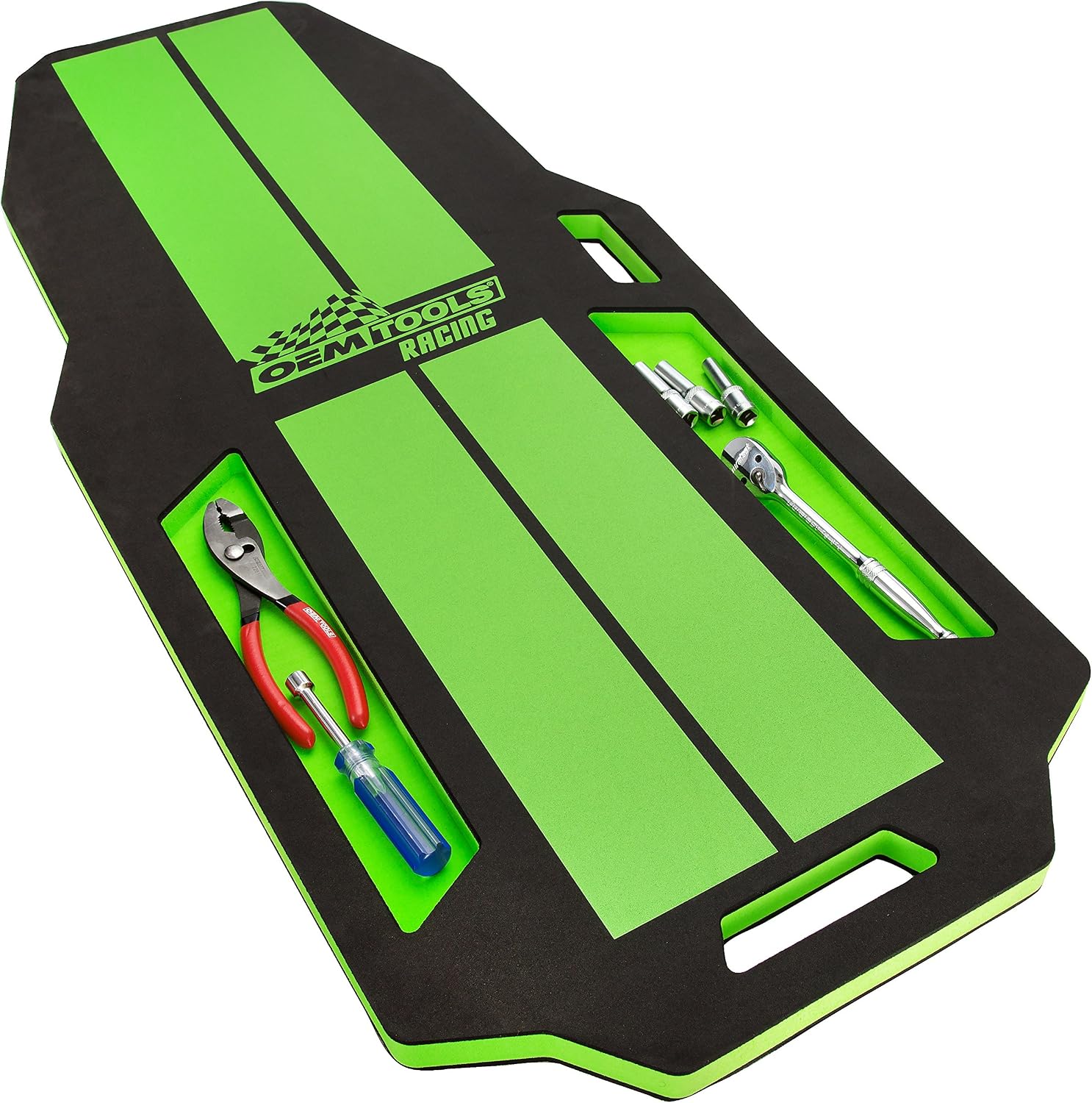 OEMTOOLS 24972 Racing Body Creeper, Gifts for Men, Dad Gifts, EVA Foam Creepers Automotive, Low Ground Clearance Mechanic Cart, Work Pad