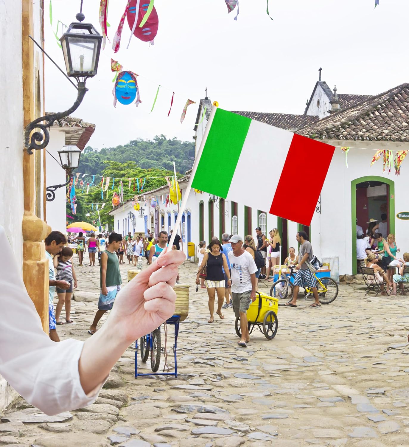50 Pack Nicaragua Nicaraguan on Stick Flags,Small Mini Hand Held Nicaragua Nicaraguan Flags 5.5x8.3 Inch, Grand Opening, Carnival,Party Events Celebration