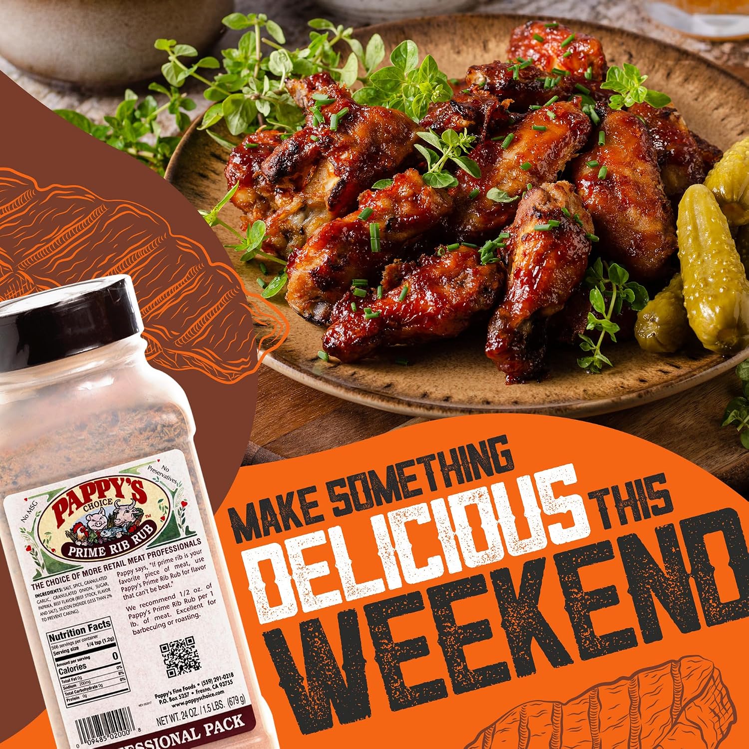 Pappy's Choice Original Seasoning, 32 Oz | California's Legendary Seasoning Blend, Santa Maria Style, Perfect for BBQ, Beef, Burgers, Brisket, Tri-tip and Steak
