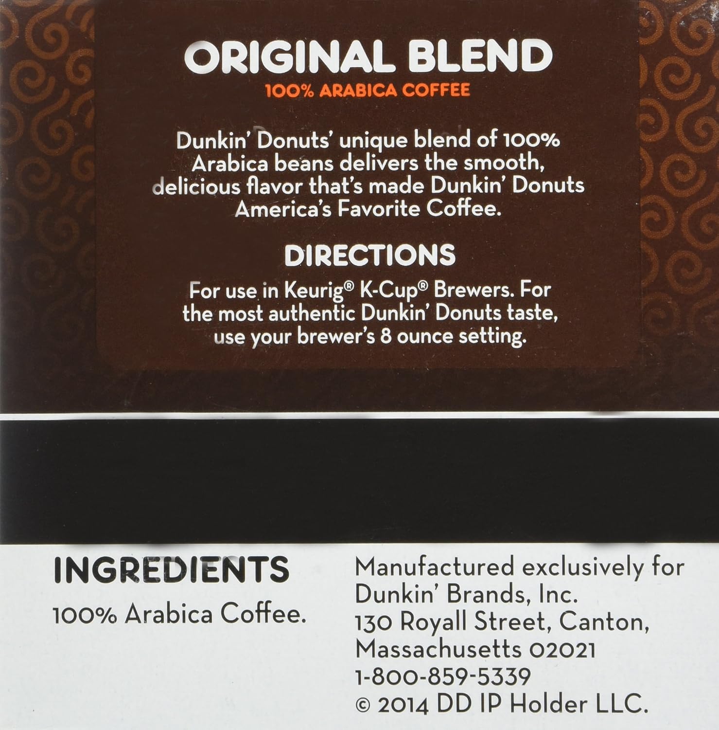 Dunkin’ Original Blend Medium Roast Coffee, Keurig K-Cup Pods, 10 Count Box