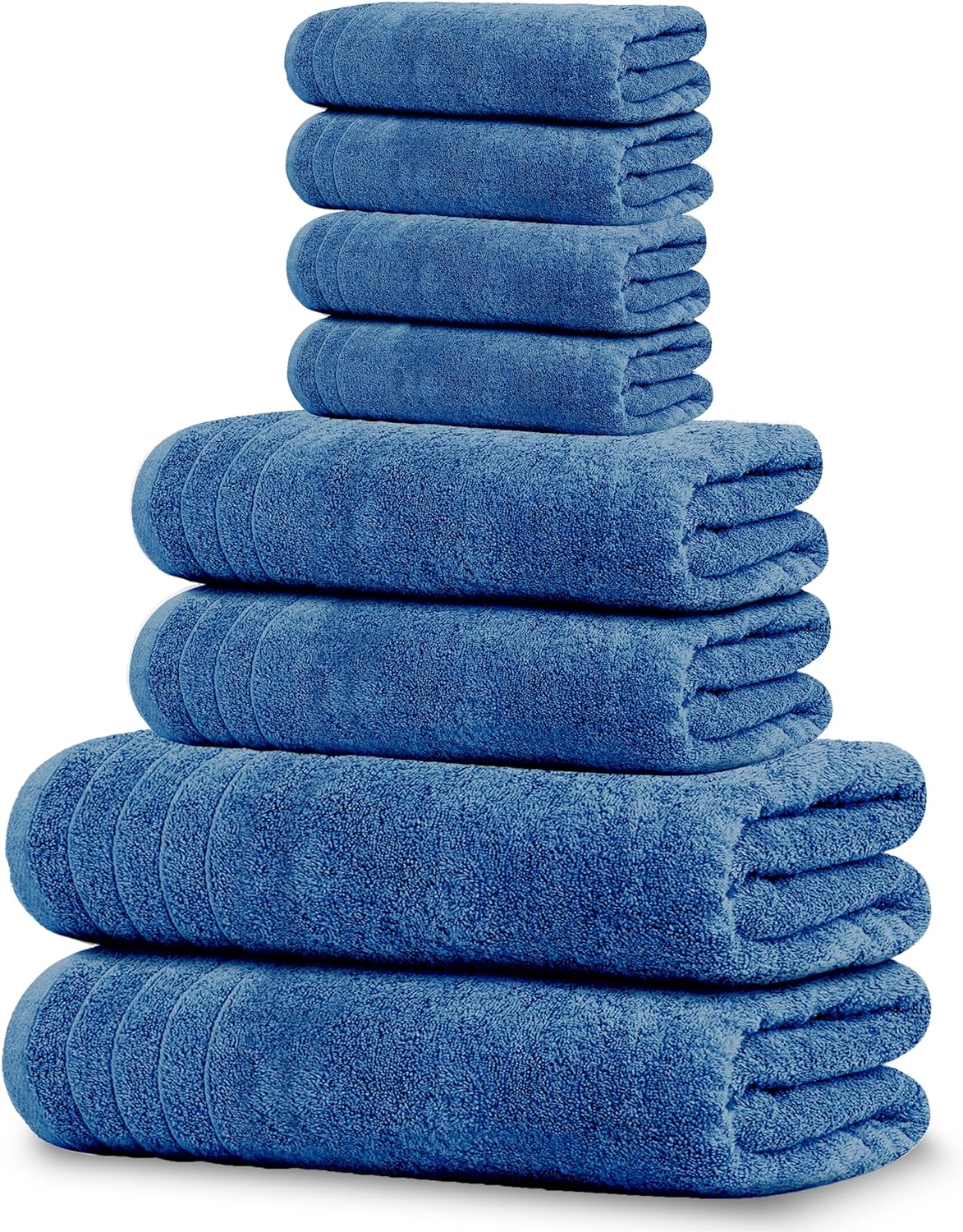Tens Towels 8 Piece Towel Set, 2 XL Bath, 2 Hand, 4 Washcloth, Dark Grey
