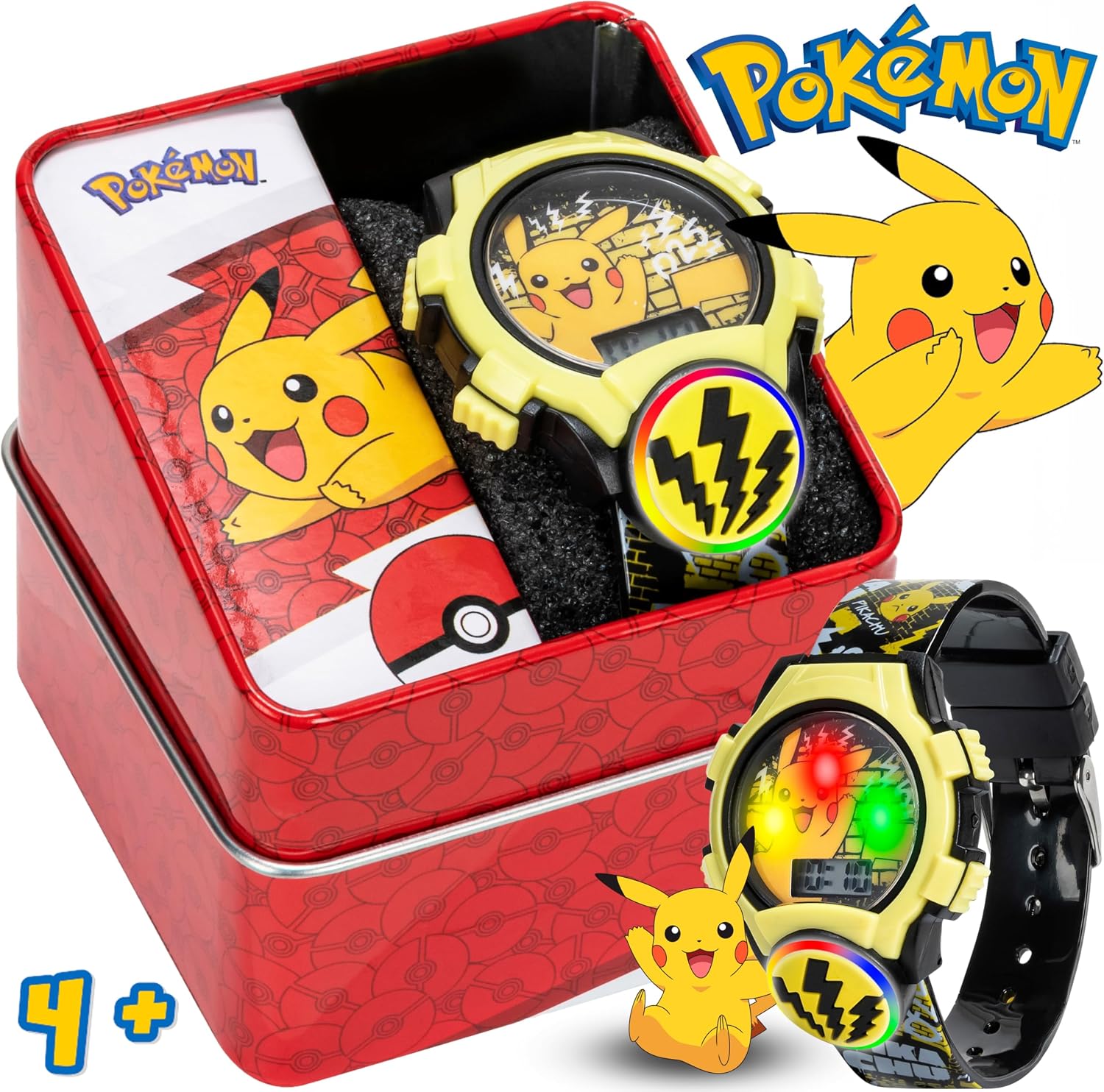 Accutime Kids Pokemon Digital LCD Quartz Watch for Boys, Girls, and Adults All Ages