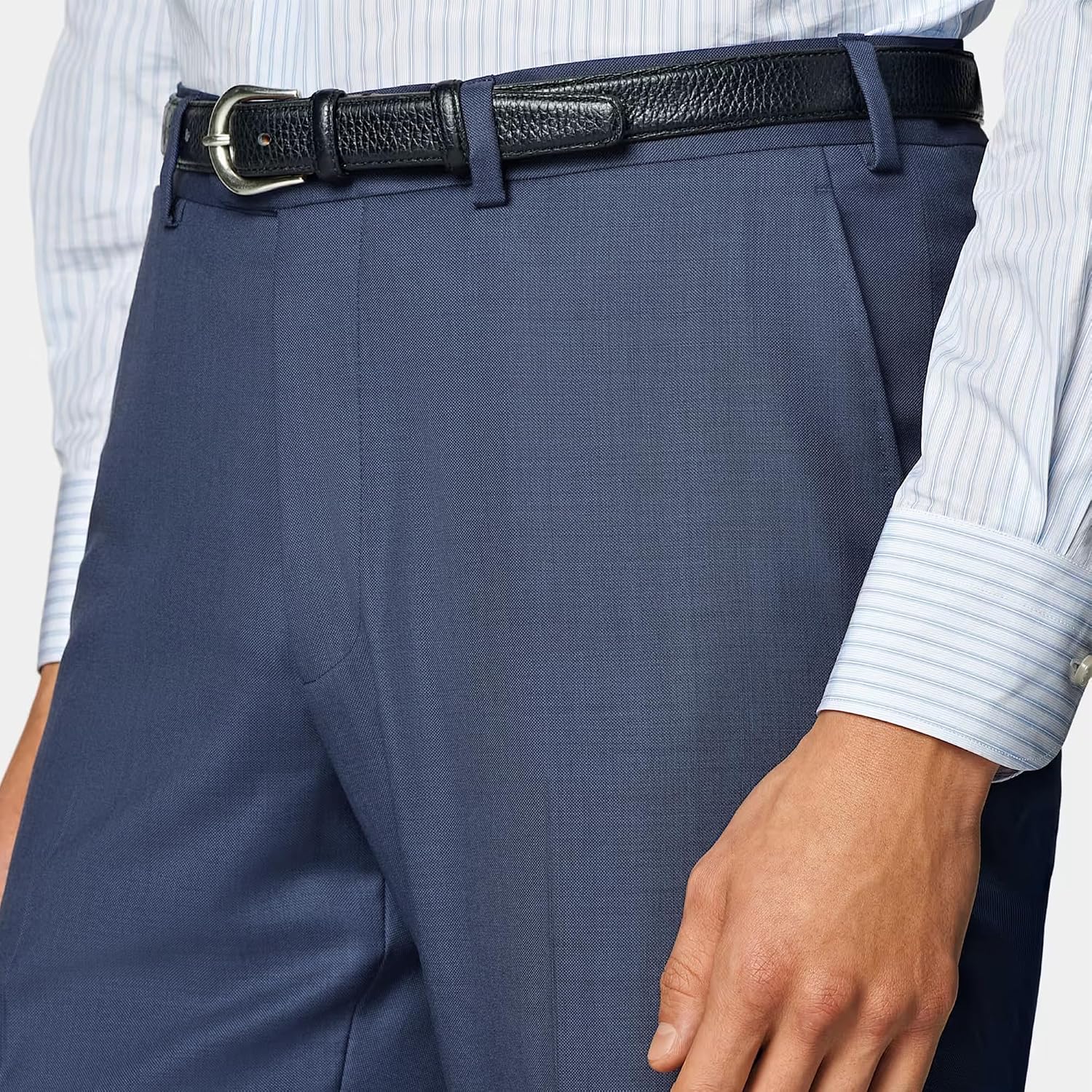 Men's Cozy Hidden Expandable Waist Dress Pants | Premium Stretch Texture Weave Work to Weekend Pants