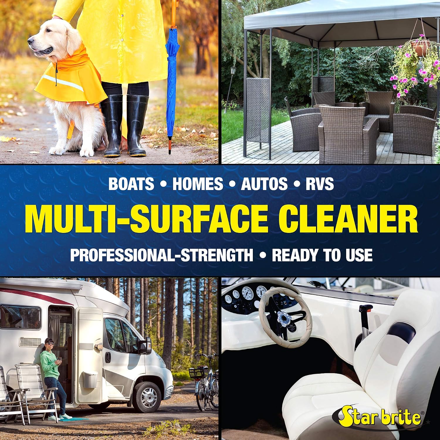 STAR BRITE Ultimate Vinyl Clean Multi-Surface Cleaner | Spray away the toughest dirt, grime, and greasy stains from vinyl, plastic, rubber
