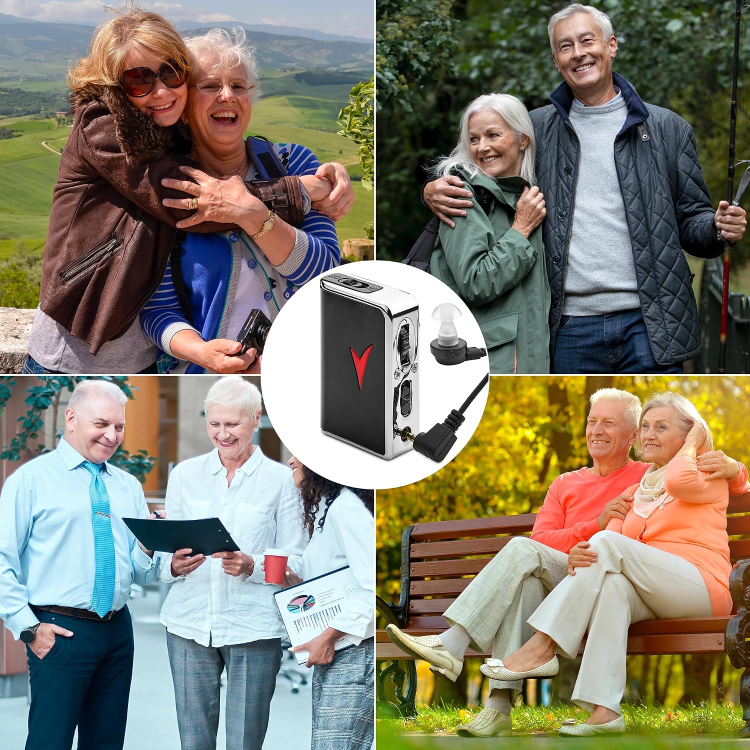 Personal Sound Amplifier - Audio Hearing Amplifier Device and Voice Enhancer Device for Sound Gain of 50dB, Up to 100 Feet Away