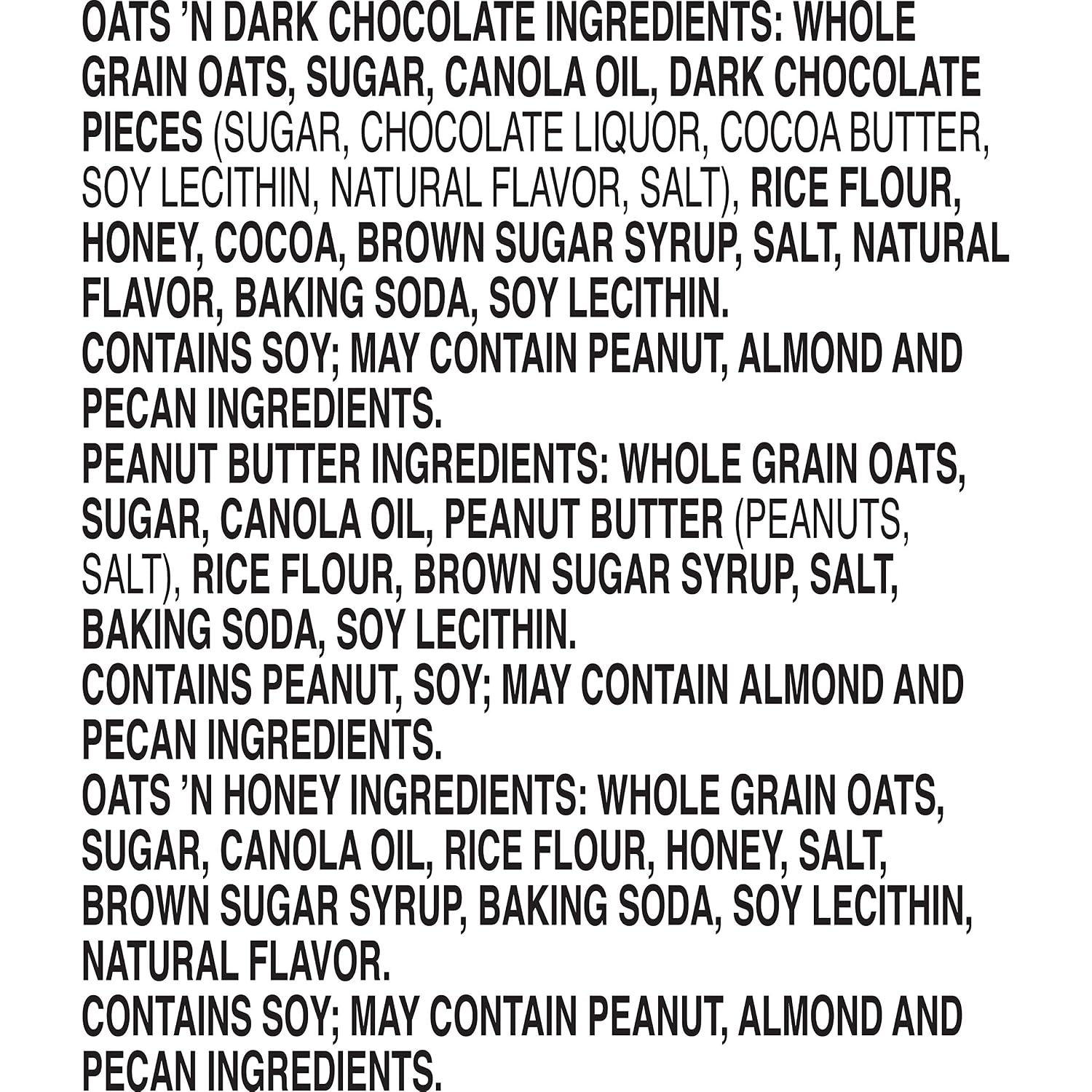 Nature Valley Crunchy Granola Bars, Value Pack, 60 ct, 44.7 oz | Oats & Honey and Peanut Butter Varieties, 2-Bar Pouches, Whole Grain Oats, No Artificial Flavors