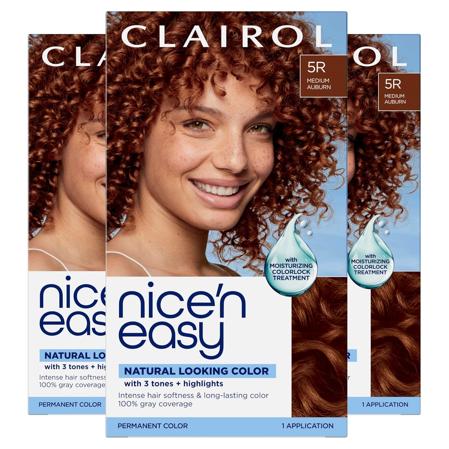 Clairol Nice'n Easy Permanent Hair Dye, 6A Light Ash Brown | Pack of 3