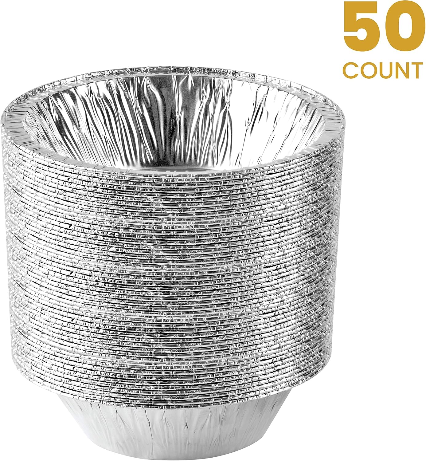 PLASTICPRO 9'' Inch Round Tin Foil Pans Disposable Aluminum Pack of 20