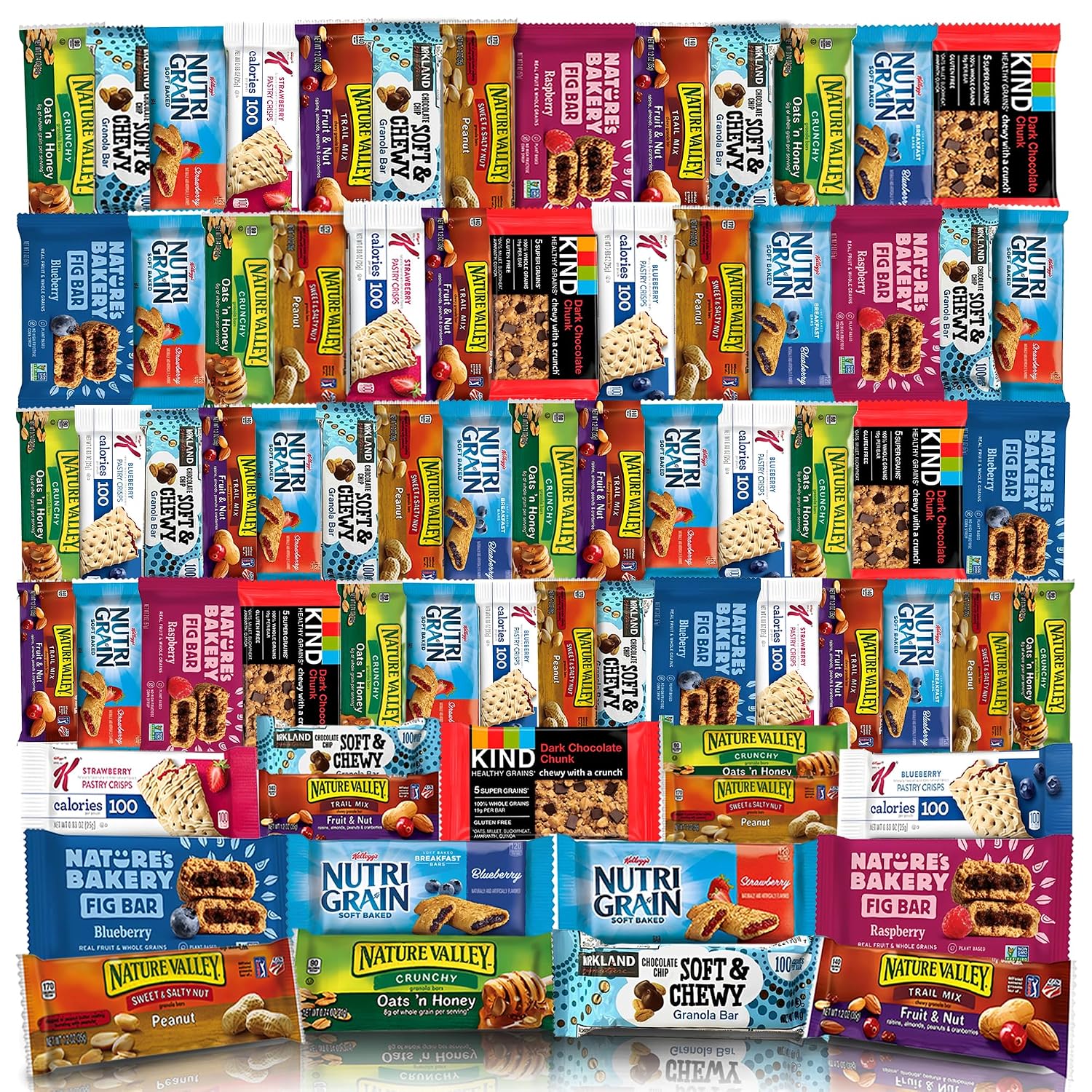 Veratify Healthy Mixed Snack Box (66 Count) Snacks Gift Basket Granola Bars Bulk Variety Grab and Go Men Women Adults Office Work Travel Employee