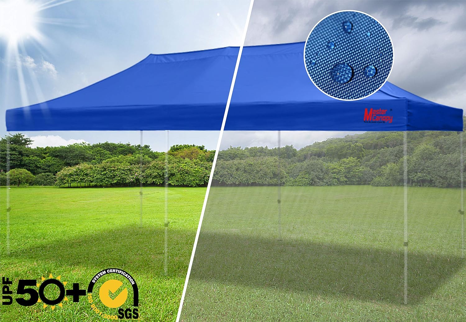 MASTERCANOPY 10x10 Replacement Pop Up Canopy Top for Kingkong Frame Gray
