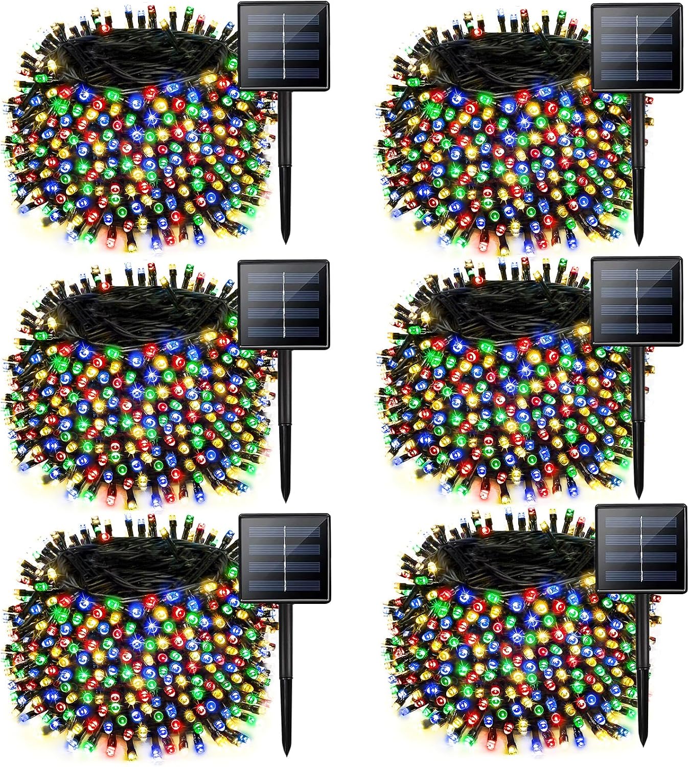 Solar String Lights Outdoor 2 Pack 170FT 480 LED Christmas Light Warm White