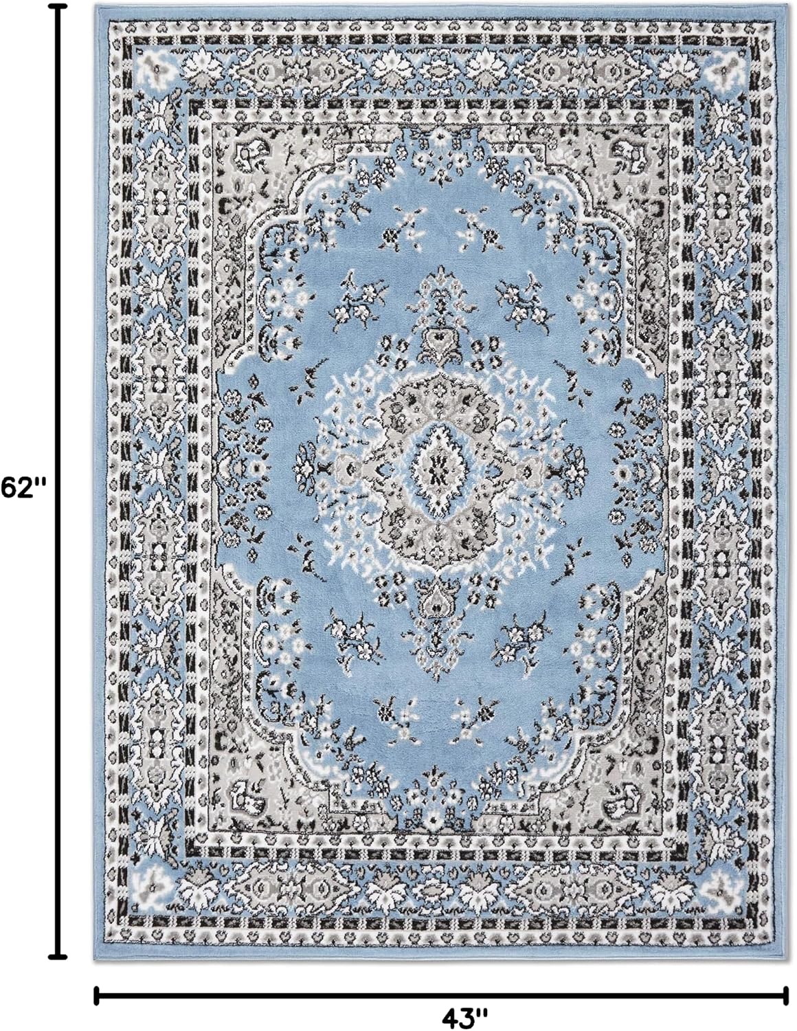 Home Dynamix Premium Sakarya Traditional Medallion Border Area Rug, Ivory/Brown, 7'9"x10'8" Rectangle