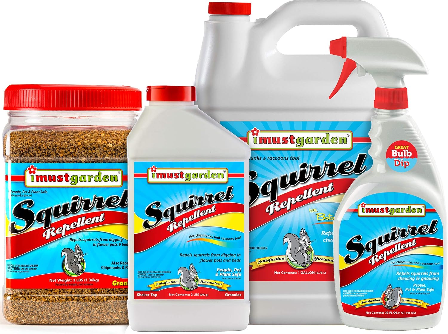 I Must Garden Squirrel Repellent: Stops Digging in Gardens/Pots/Beds - 3lb