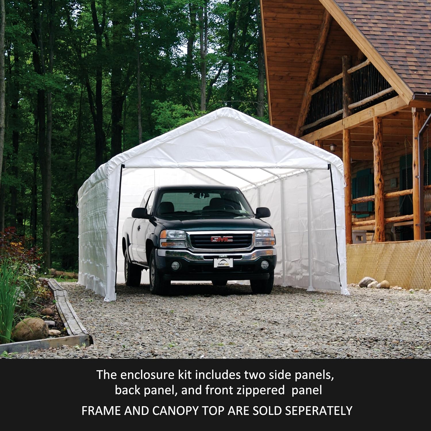 ShelterLogic SuperMax Canopy Enclosure Kit, 12 x 26 ft. (Frame and Canopy Sold Separately)