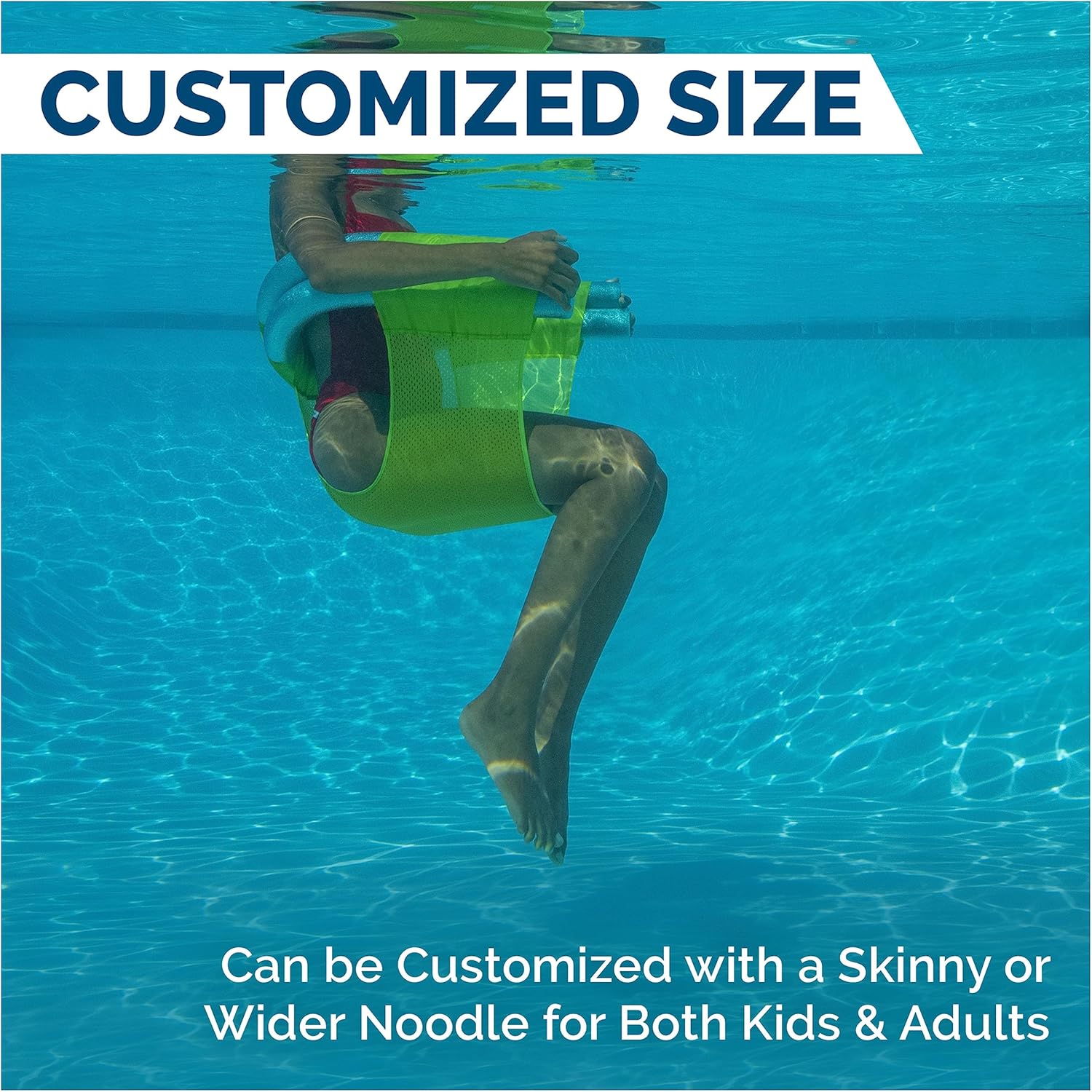 SwimWays Mesh Floating Pool Chair Noodle Slings (4 Pack), Swimming Pool Accessories & Water Toys, Pool Noodle Not Included