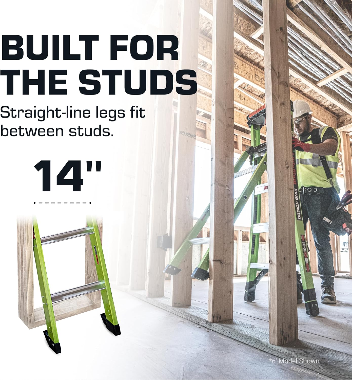 Little Giant King Kombo, 6 ft Fiberglass Multi-Position Ladder, 13906-001