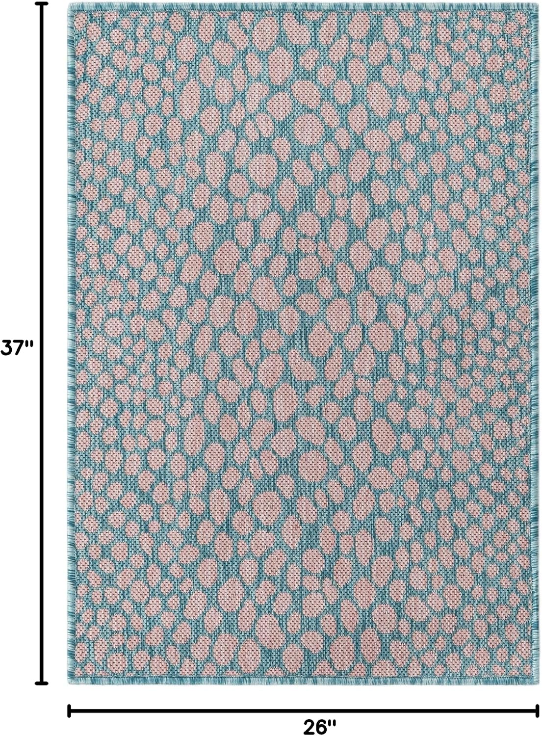 Unique Loom Outdoor Collection Area Rug - Cape Town (9' x 12' Rectangle, Blue/Ivory)